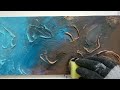 Mastering Texture Art: Abstract Acrylic Painting with unique tools