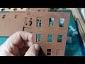 Painting the window frames in a walthers kit