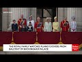 The Royal Family Watches Plane Flyovers From Balcony Of Buckingham Palace