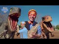 BLIPPI'S DINOSAUR THEMED BIRTHDAY!📖Blippi📖 Moonbug Kids📖 Learning Corner