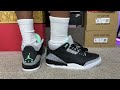 Air Jordan 3 Green Glow On Feet Review