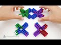 DIY Build Double Waterfall Mansion To Swimming Pool From Magnetic Balls ASMR Videos