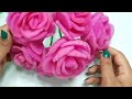 Plastic bottle vase Craft idea/Diy new Design bottle flower vase/Foam se Guldasta banane ki vidhi