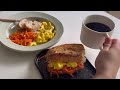 요리 vlog #13 | râpées 🥕 | 당근라페로 두끼 해결 | 후무스 샌드위치와 당근라페 비빔면 | Hummus Sandwich & Bibimmyeon