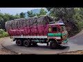 Lorry Videos : Dare To Drive At Horrible Ghat Turns | Truck Videos | Truck Driving | Trucks In Mud