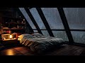 Rain Sounds and Thunder outside the Window for Quick Sleep - Warm Room for Good Sleep and Relax