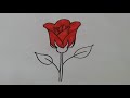 ÇOK KOLAY !!! Adım Adım Gül Çizimi___Rose Drawing