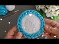 Amazing!.. 😇 Super easy very useful crochet beautiful motif crochet coaster - Tunisian crochet