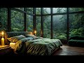 Cozy room with rain sound, relaxing piano music for sleep: Deep sleep, insomnia, sleep in 3 minutes