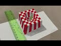 Amazing 3D Optical Illusion Drawing - Red and White Checkered Design