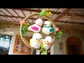 Bird Wall Hanging /Cotton Bird /Love Birds DIY