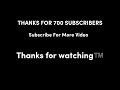 Thanks For 700 Subscribers (Animation)