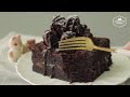 초콜릿 브라우니 케이크 만들기 : Chocolate Brownie Cake Recipe | Cooking tree