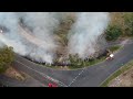 Fuel reduction controlled burn monitored by uav