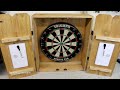 Simple Dartboard Cabinet with Rustic Cedar Barn Doors ~ Backyard Upgrades #4