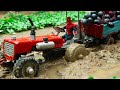 Diy mini tractor heavy trolley full cattle loaded stuck in mud science project | Diy Tractor
