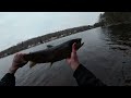 GIANT TROUT LANDED!! - Winter Fishing Big Brown/Rainbow/Brookies