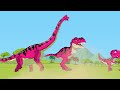 SPIDER BRACHIOSAURUS vs BATMAN T-REX, TRICERATOPS Dinosaurs, Car, Truck, Train:Jurassic King Monster