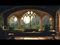 Fantasy Study Room | Peaceful Piano Music and Ambience | Relaxing Rain Sounds