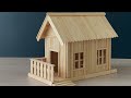 How to make a simple ice cream stick house for school project - tutorial for beginner