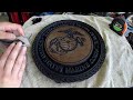 Carved  the USMC emblem using the @OnefinityCNC and @vectric on MDF.