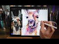 Painting a Llama using Digital Watercolor in Procreate