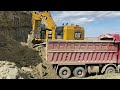 Huge Caterpillar 6015B Excavator Loading Trucks With Only To Passes - Sotiriadis Mining Works