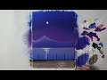 How to Paint an Easy Lakeside Night | Acrylic Painting for Beginners Step by Step