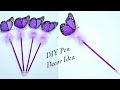 DIY Pen Decor Idea With Paper | Pen decoration | Back To School Crafts