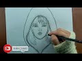 How To Draw a Girl Face //step by step// For Beginners // very easy drawing