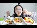 Buffalo Mozzarella Cheese Real Sound Mukbang☁&French Toast Brunch! | Eating Show ASMR :D