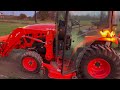 Kubota LX2610 Box Blading Driveway