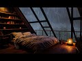 Rain Sounds and Thunder in the Foggy Forest at Night - Relax, Study and Sleep well