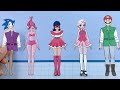 Battle Elsa, Poppy & ladybug Mario : Poppy Playtime 3 or Digital Circus? | DIY Paper Dolls Fashion