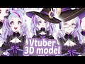 Nymphaaea vtuber 3D model showcase