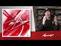 ABSTRACT ART PAINTING Demo With Acrylic Paint and Masking tape | Abeausir