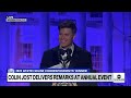 Comedian Colin Jost delivers remarks at White House Correspondents’ Dinner