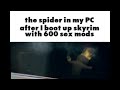 the spider in my pc after i boot up 600 skyrim mods