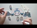 DIY Cinnamoroll Paper Puppet 😍| Tutorial, How to make | 시나모롤 종이인형 ❤️  | シナモロール ペーパーパペット