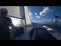 Literally skimming across  Mamala Bay, Hawaii in one of Ian Farrier's incredible multihull designs.