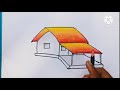 how to draw a simple village house 🏠 step by step #easy house drawing #
