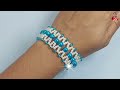 Handmade Crystal Beads  Rakhi N Bracelet Idea #0275 | Easy Jewellery Making  |  PEARL BRACELET