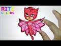 Coloring: Owlette🦉❤ | How to Draw & Color Owlette | PJ Masks Coloring Book 3 | RITZ Colors