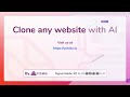 Clone Any Website with AI and publish it online for FREE