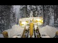 PLOWING SNOW IN A BLIZZARD! Lake Tahoe, California - CAT 938G