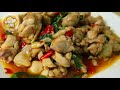 ผัดกะเพราไก่ ไก่นุ่มๆหนังเด้งๆ อร่อยสุดๆ | Spicy fried chicken with basil leaves | ครัวปรุงอร่อย