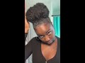 Super Easy Messy Bun on Natural Hair