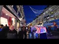 London Walking Tour: Regent Street Christmas Lights 2023 | 4K 60FPS