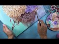 Easy Technique for Painting with Acrylic / Learn to Paint Hydrangeas