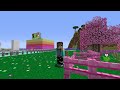 Minecraft Battle: PINK BARBIE HOUSE BUILD CHALLENGE - NOOB vs PRO vs GIRL / Animation